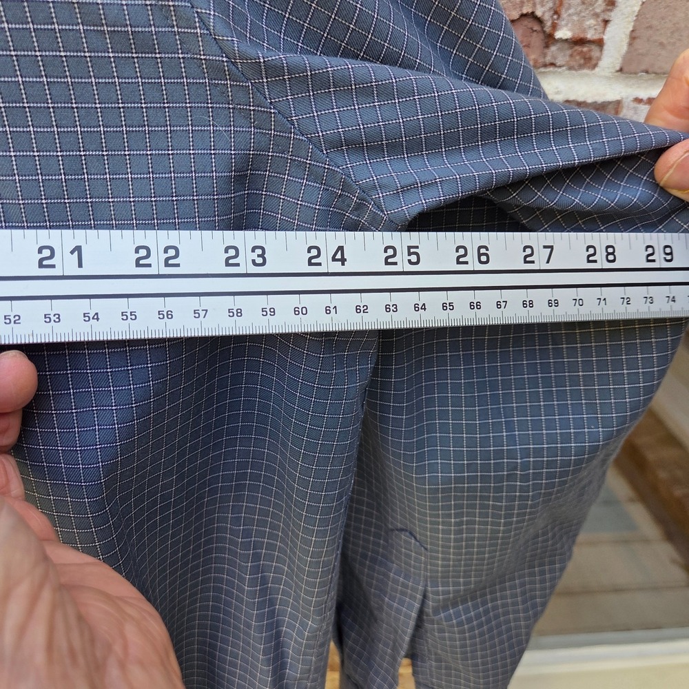 VTG 90's LL Bean Shirt Men XL Blue Grid Check Americana Hong  Kong 100% Cotton - Picture 7 of 8